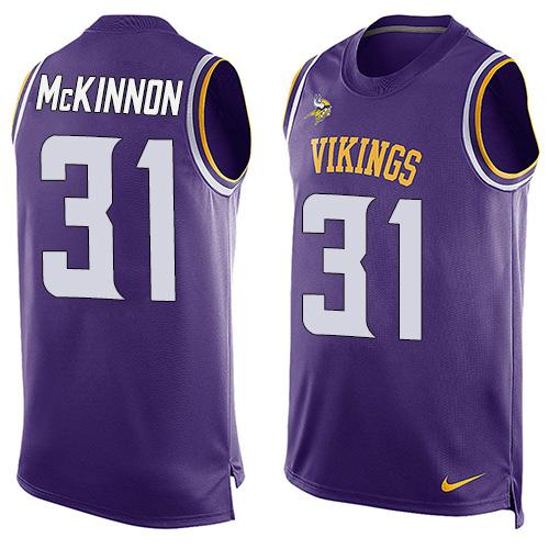  Vikings #31 Jerick McKinnon Purple Team Color Men's Stitched NFL Limited Tank Top Jersey